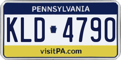 PA license plate KLD4790