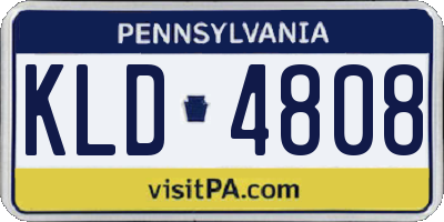 PA license plate KLD4808
