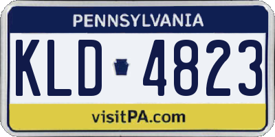 PA license plate KLD4823