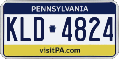 PA license plate KLD4824