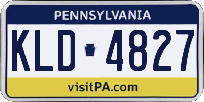 PA license plate KLD4827