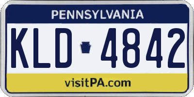 PA license plate KLD4842
