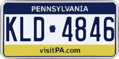 PA license plate KLD4846