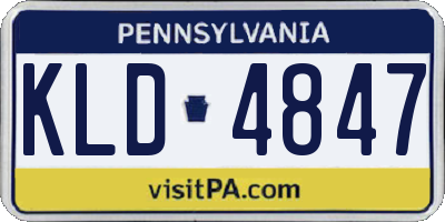PA license plate KLD4847