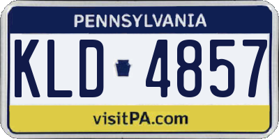 PA license plate KLD4857