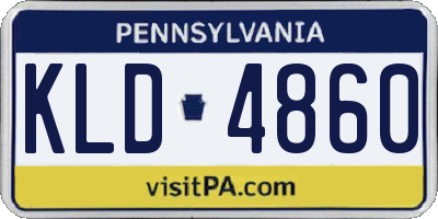 PA license plate KLD4860