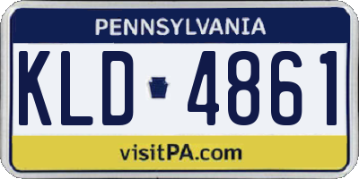 PA license plate KLD4861