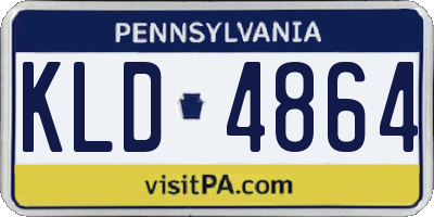 PA license plate KLD4864