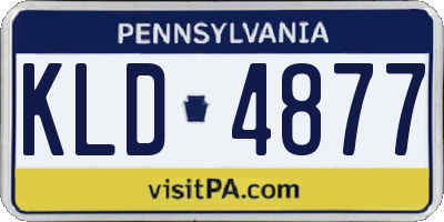 PA license plate KLD4877