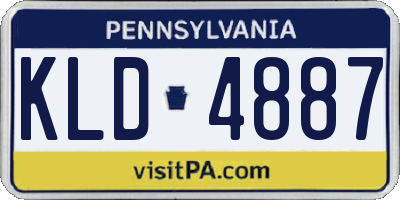 PA license plate KLD4887