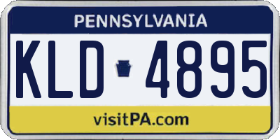 PA license plate KLD4895