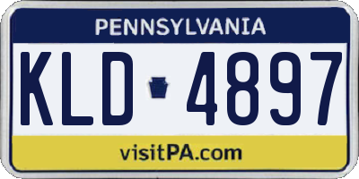 PA license plate KLD4897