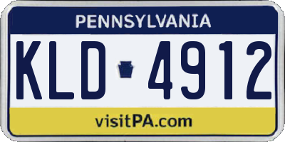 PA license plate KLD4912