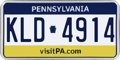 PA license plate KLD4914