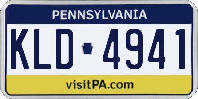 PA license plate KLD4941