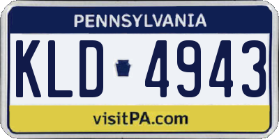 PA license plate KLD4943