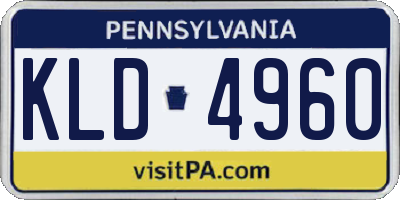 PA license plate KLD4960