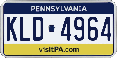 PA license plate KLD4964