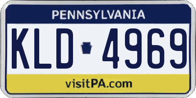 PA license plate KLD4969