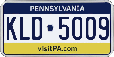PA license plate KLD5009