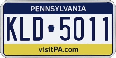 PA license plate KLD5011