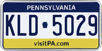 PA license plate KLD5029