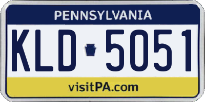 PA license plate KLD5051