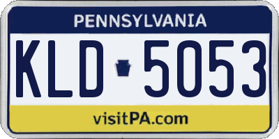 PA license plate KLD5053