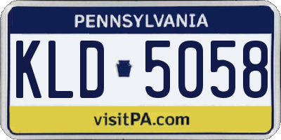 PA license plate KLD5058