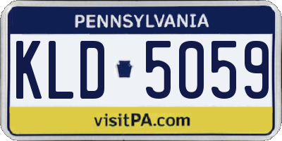 PA license plate KLD5059