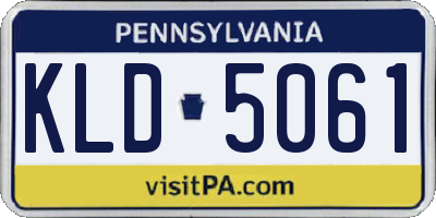 PA license plate KLD5061