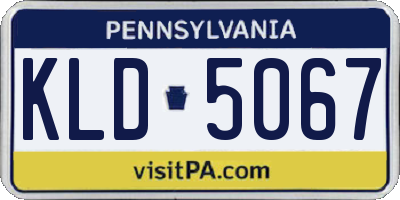 PA license plate KLD5067