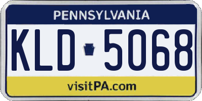 PA license plate KLD5068