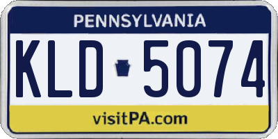 PA license plate KLD5074