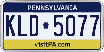 PA license plate KLD5077