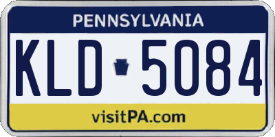 PA license plate KLD5084