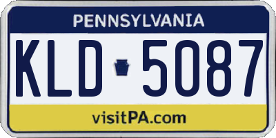 PA license plate KLD5087