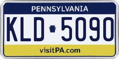 PA license plate KLD5090