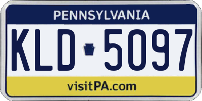 PA license plate KLD5097