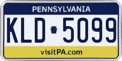 PA license plate KLD5099