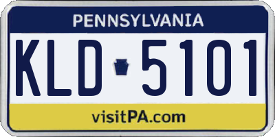 PA license plate KLD5101