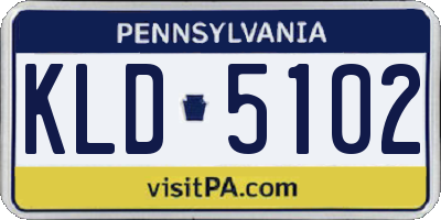 PA license plate KLD5102