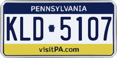 PA license plate KLD5107