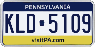 PA license plate KLD5109