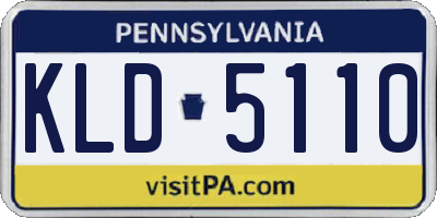 PA license plate KLD5110