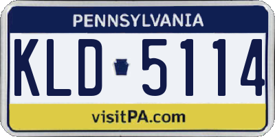 PA license plate KLD5114