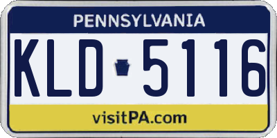 PA license plate KLD5116
