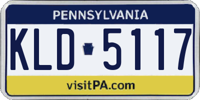 PA license plate KLD5117