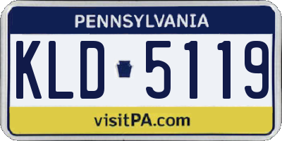 PA license plate KLD5119
