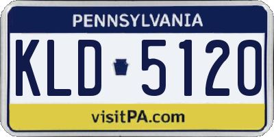 PA license plate KLD5120